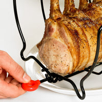 Cuisipro - 16" Stainless Steel Black Non-Stick Roast and Serve Roasting Rack - 746780