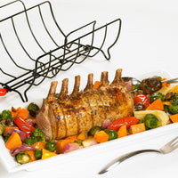 Cuisipro - 16" Stainless Steel Black Non-Stick Roast and Serve Roasting Rack - 746780