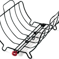 Cuisipro - 16" Stainless Steel Black Non-Stick Roast and Serve Roasting Rack - 746780