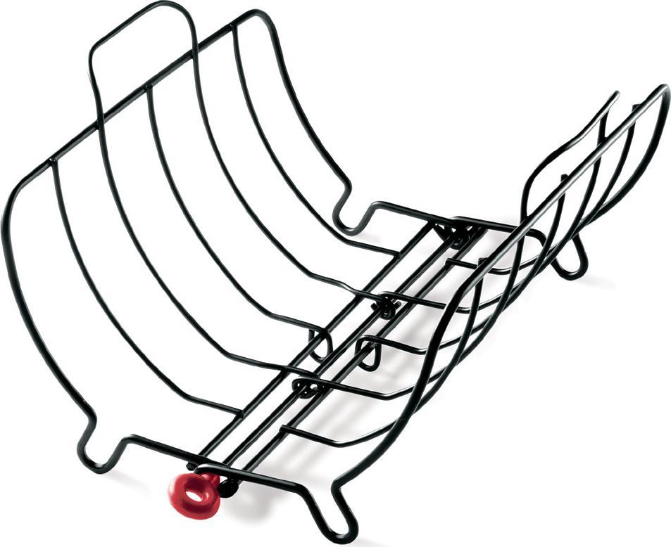 Cuisipro - 16" Stainless Steel Black Non-Stick Roast and Serve Roasting Rack - 746780