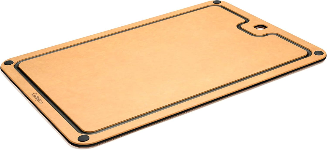 Cuisipro - 16" x 11" Natural/Slate Fibre Wood Silicone Feet Cutting Board - 74791600