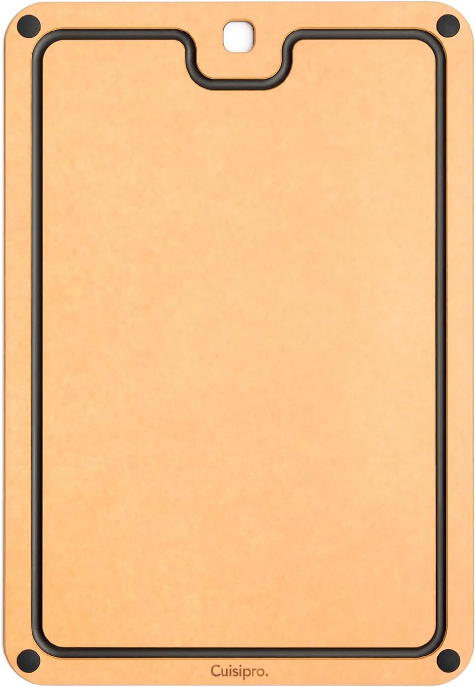 Cuisipro - 16" x 11" Natural/Slate Fibre Wood Silicone Feet Cutting Board - 74791600