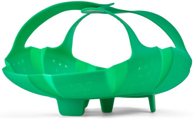 Cuisipro - 16"x9"x3" Silicone Green Vegetable Steamer - 74792004