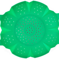 Cuisipro - 16"x9"x3" Silicone Green Vegetable Steamer - 74792004