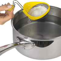 Cuisipro - 2 PC 3.8" x 5.5" x 2.7" Yellow/White Stainless Steel Egg Poachers - 747308
