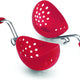 Cuisipro - 2 PC Hang-Tag 6.5" x 4" Silicone Red Egg Poachers - 747182