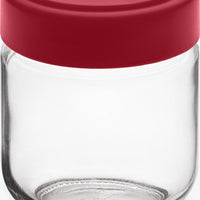 Cuisipro - 5.25" Red Leak-Proof Glass Jars (Pack of 4) - 747361