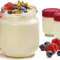 Cuisipro - 5.25" Red Leak-Proof Glass Jars (Pack of 4) - 747361