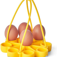 Cuisipro - 6.25"x6.25"x0.75" Silicone Yellow Egg Sling Rack - 74792117
