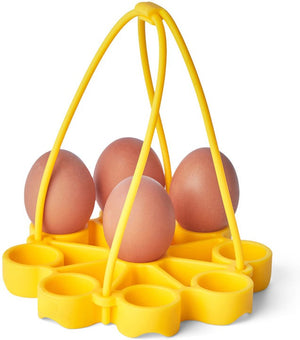 Cuisipro - 6.25"x6.25"x0.75" Silicone Yellow Egg Sling Rack - 74792117