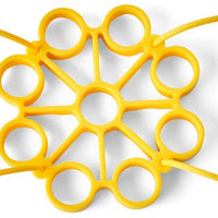 Cuisipro - 6.25"x6.25"x0.75" Silicone Yellow Egg Sling Rack - 74792117