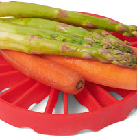 Cuisipro - 7.5"x7"x1" Silicone Red Dual Trivet Rack - 74792305