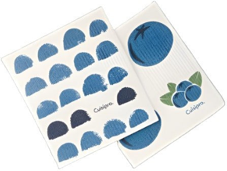 Cuisipro - 7.87" x 6.7" 2 PC, Blue Dots/Blueberry All Purpose Eco-Cloth - 747949