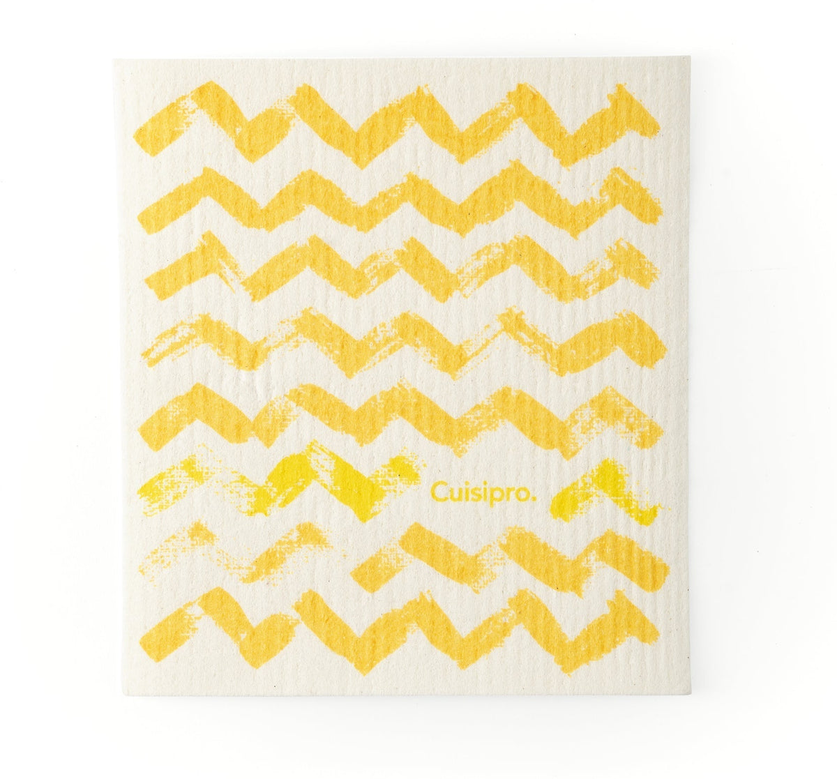 Cuisipro - 7.87" x 6.7" Yellow Zig Zag All Purpose Eco-Cloth - 747933