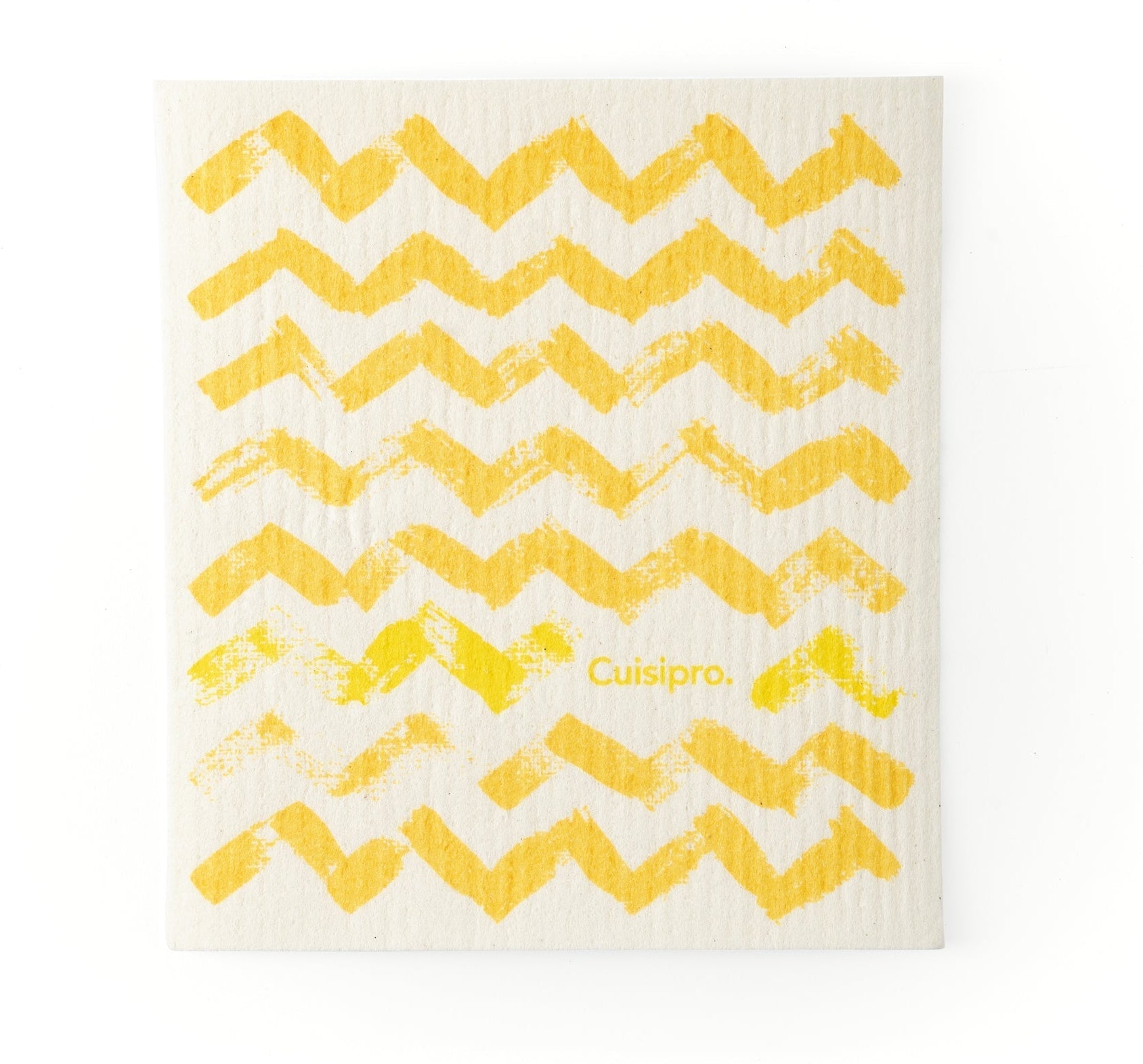 Cuisipro - 7.87" x 6.7" Yellow Zig Zag All Purpose Eco-Cloth - 747933
