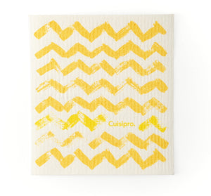 Cuisipro - 7.87" x 6.7" Yellow Zig Zag All Purpose Eco-Cloth - 747933