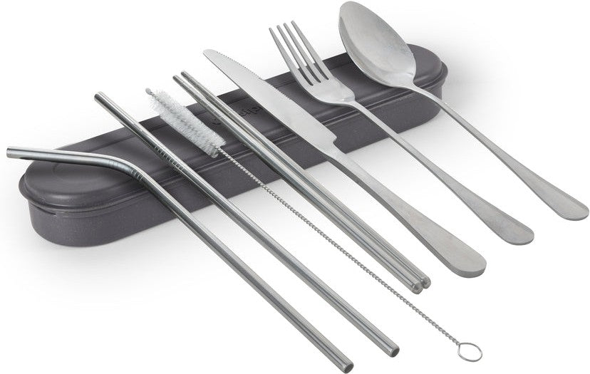 Cuisipro - 8 PC V2 Grey Stainless Steel Personal Cutlery Set - 74790609