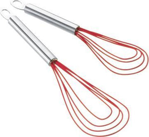 Cuisipro - 8" Red Silicone Flat Whisk (4 Wires) - 74696805