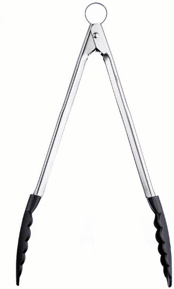 Cuisipro - 9.5" Black Silicone Locking Tongs - 74708602
