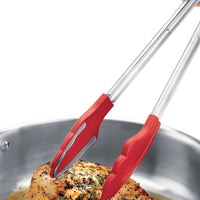 Cuisipro - 9.5" Red Silicone Tong with Teeth (24 cm) - 74717705