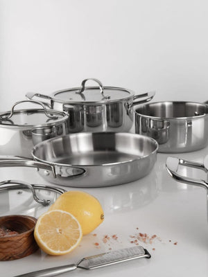 Cuisipro - Acapella 10 PC Stainless Steel Cookware Set with Specified Handles - 747204