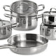 Cuisipro - Acapella 10 PC Stainless Steel Cookware Set with Specified Handles - 747204