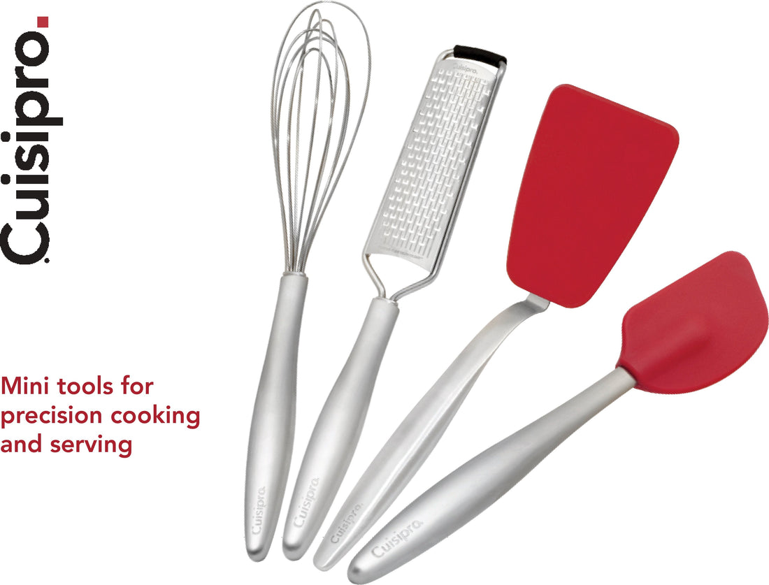 Cuisipro - PICCOLO Red Baking Set (Grater, Whisk, Spatula, Turner) - 747380