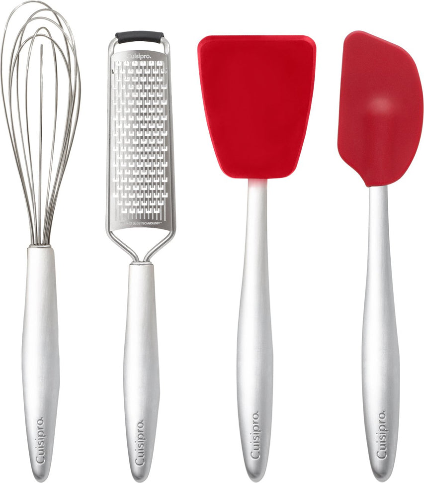 Cuisipro - PICCOLO Red Baking Set (Grater, Whisk, Spatula, Turner) - 747380