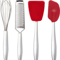 Cuisipro - PICCOLO Red Baking Set (Grater, Whisk, Spatula, Turner) - 747380