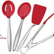 Cuisipro - PICCOLO Red Cooking Set (Spoon, Slotted-Spoon, Turner, Tongs) - 747381