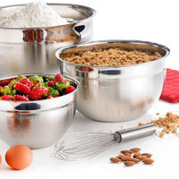 Cuisipro - Pack of 3 Stainless Steel Mixing Bowls - 747390