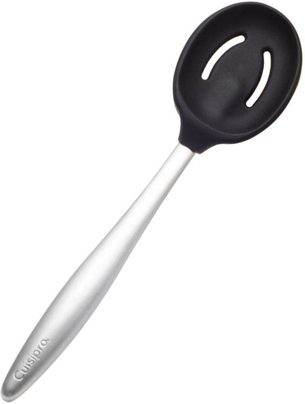 Cuisipro - Piccolo 8" Black Silicone Slotted Spoon - 74737702