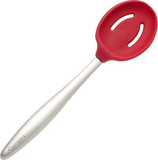 Cuisipro - Piccolo 8" Red Silicone Slotted Spoon - 74737705