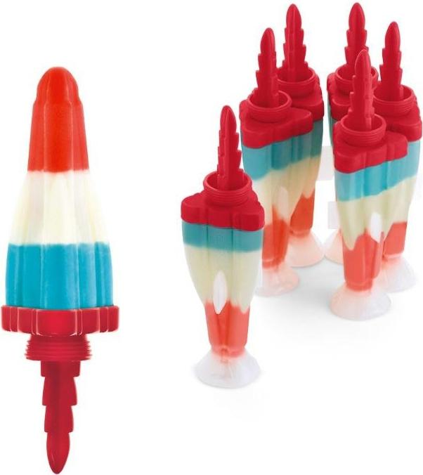 Cuisipro - Snap-Fit 2 Oz Red Rocket Pop Molds, Pack of 6 - 837455