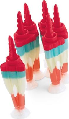 Cuisipro - Snap-Fit 2 Oz Red Rocket Pop Molds (Set of 6) - 837455