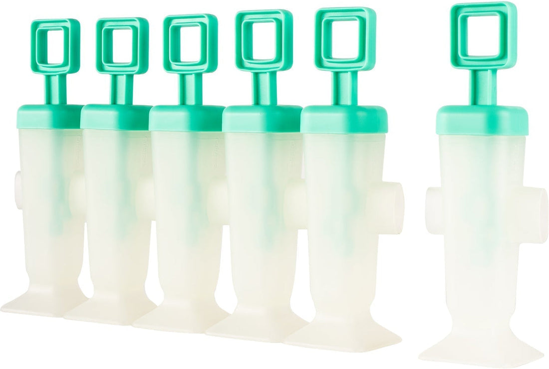 Cuisipro - Snap-Fit 2 Oz Turquoise Square Pop Molds (Pack of 6) - 837463