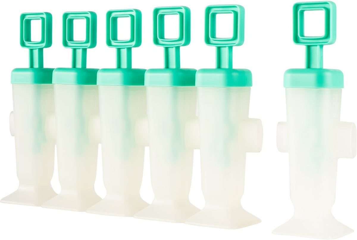 Cuisipro - Snap-Fit 2 Oz Turquoise Square Pop Molds, Pack of 6 - 837463
