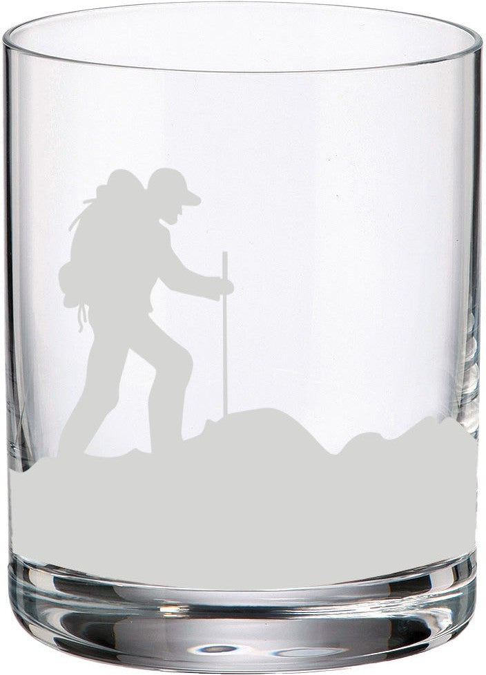 Cuisivin - 10.8 Oz Hiker Print Whisky Glass, Set Of 6 - 8470HIKE