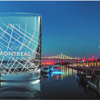 Cuisivin - 10.8 Oz Montreal Map Whisky Glass, Pack of 6 - 8470MONT.BK