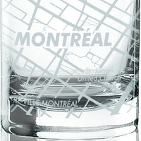Cuisivin - 10.8 Oz Montreal Map Whisky Glass, Pack of 6 - 8470MONT.BK