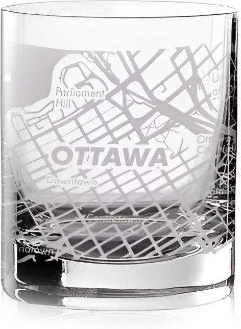 Cuisivin - 10.8 Oz Ottawa Map Whisky Glass, Pack of 6 - 8470OTT.BK