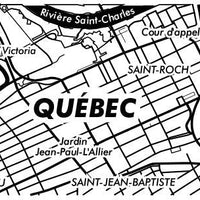 Cuisivin - 10.8 Oz Quebec City Map Whisky Glass, Pack of 6 - 8470QUE.BK