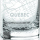 Cuisivin - 10.8 Oz Quebec City Map Whisky Glass, Set Of 6 - 8470QUE.BK