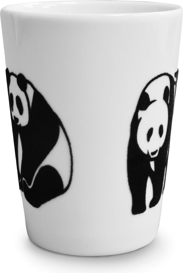 Cuisivin - 11.8 Oz Black Velour Panda Porcelain Mug - 6601VPAN