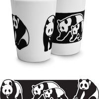 Cuisivin - 11.8 Oz Black Velour Panda Porcelain Mug - 6601VPAN