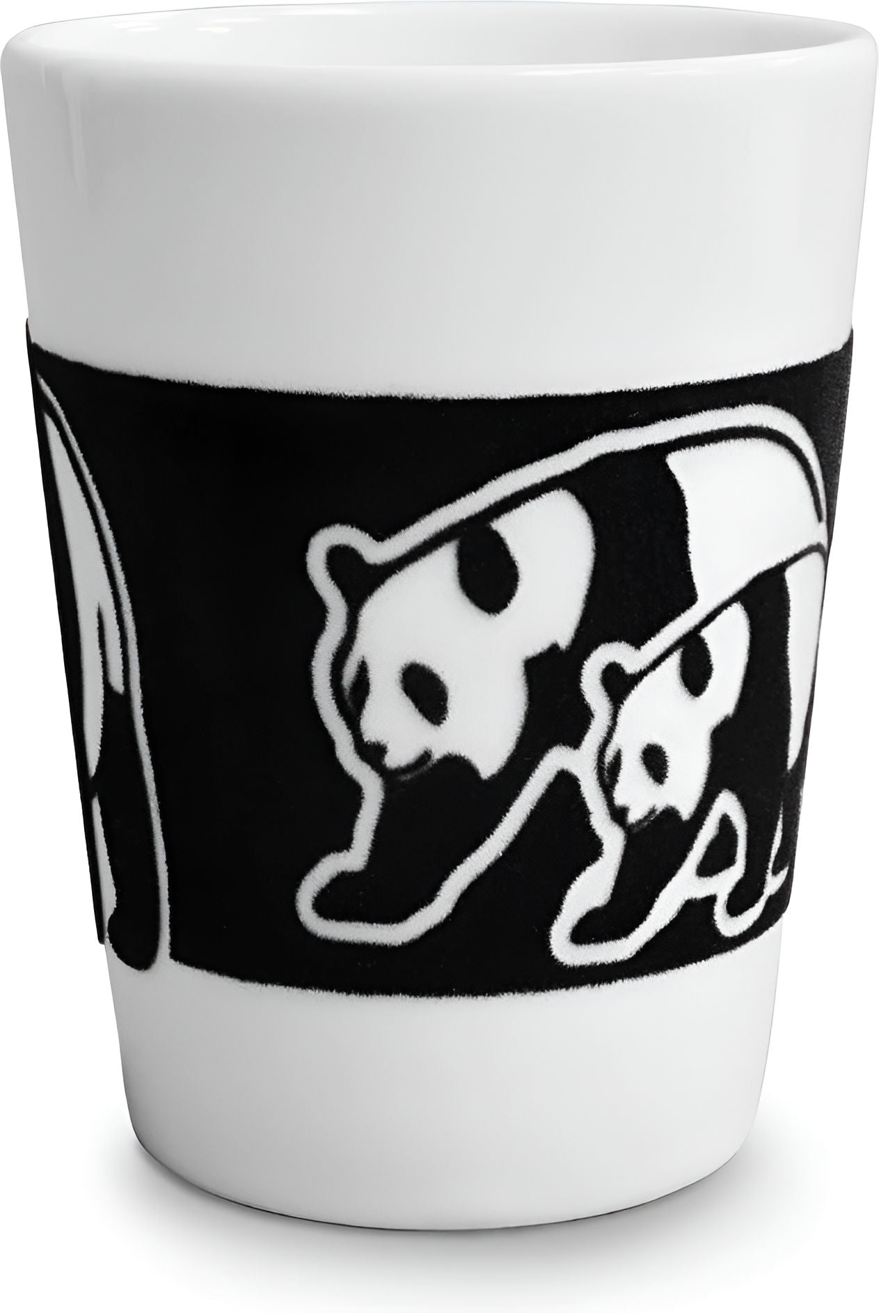 Cuisivin - 11.8 Oz Black Velour Panda Porcelain Mug - 6601VPAN