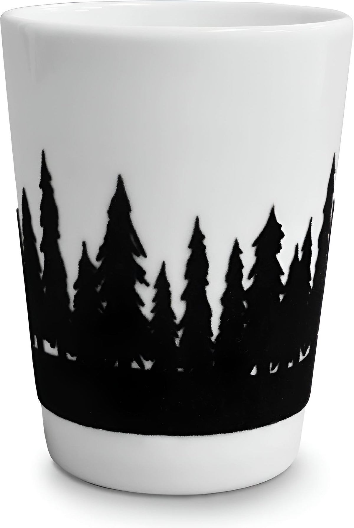 Cuisivin - 11.8 Oz Black Velour Trees Porcelain Mug - 6601VTREBL