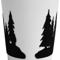 Cuisivin - 11.8 Oz Black Velour Trees Porcelain Mug - 6601VTREBL
