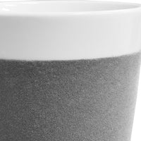 Cuisivin - 11.8 Oz Velour Band Porcelain Mug Grey Band - 6601VGY