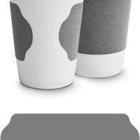 Cuisivin - 11.8 Oz Velour Band Porcelain Mug Grey Band - 6601VGY